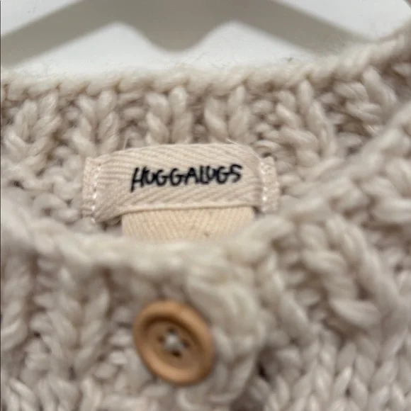 Beige Knit Kids Cardigan with Rainbow Detail - Picture 6 of 6